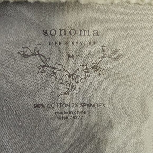 Womens Life Style Sonoma Tan Cordoroy Jacket Faux Fur Collar Sz Med Y2Ky Q0324 - Picture 7 of 9